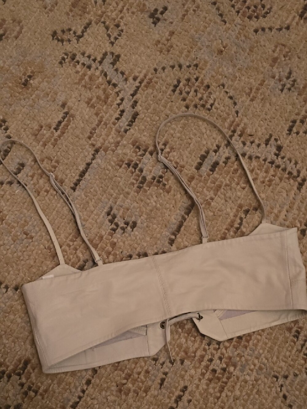 Free People Cream Leather Bustier - Picture 4 of 4